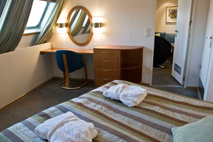 One of the suites aboard Hurtigruten's Kong Harald.