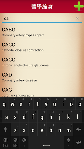 醫學縮寫快速查詢