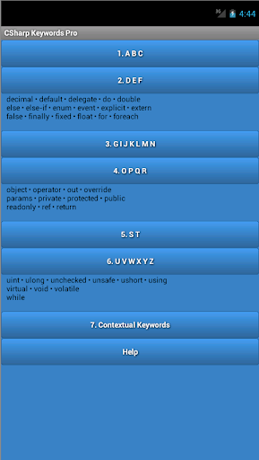 【免費書籍App】C Sharp Keywords Pro-APP點子