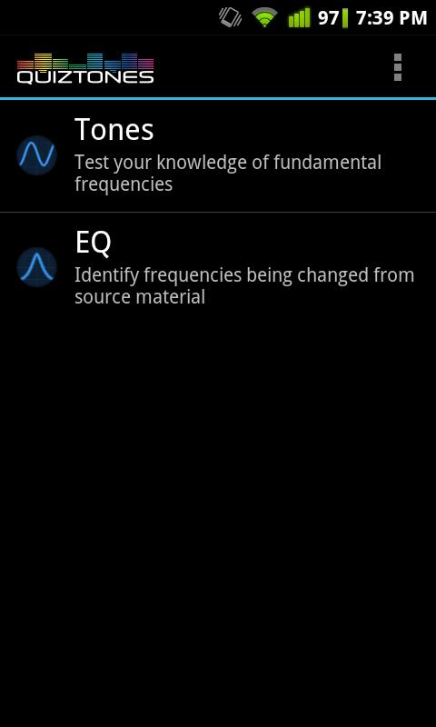 Android application Quiztones Ear Training for EQ screenshort