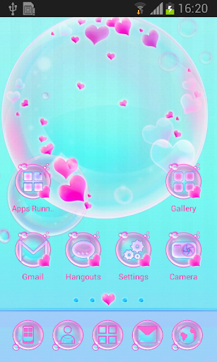 GO Launcher Hearts Theme