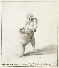 Man die een mand draagt