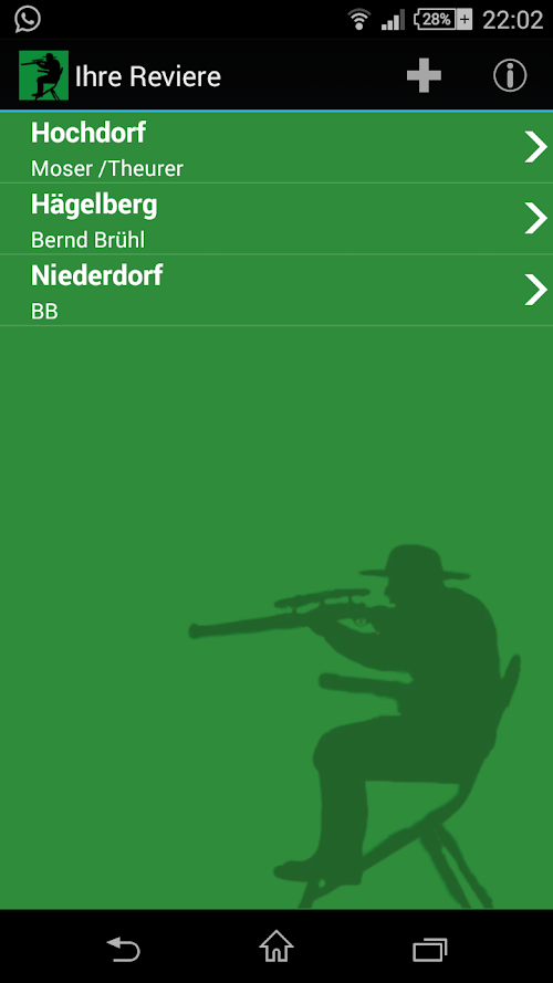 Android application Horriwo - für Jagd und Jäger screenshort