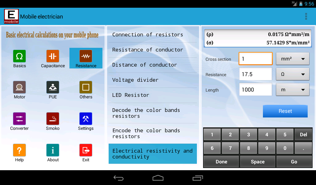 Mobile electrician screenshot