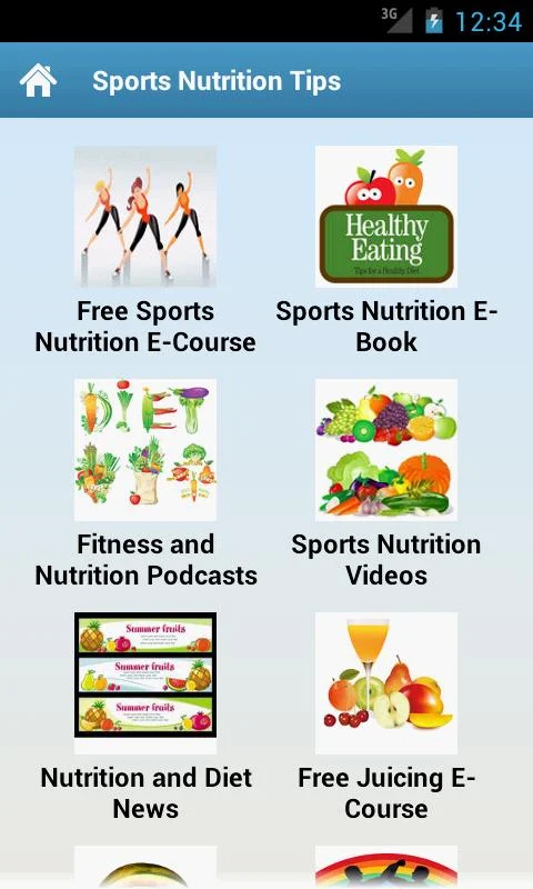 Sports Nutrition Tips - screenshot
