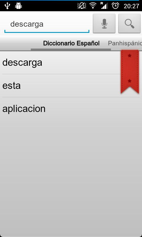 Android application Diccionario Español RAE Donate screenshot