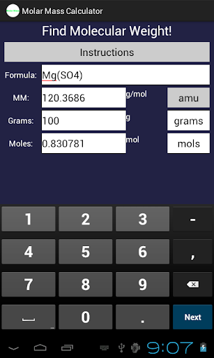 Molar Mass Calculator