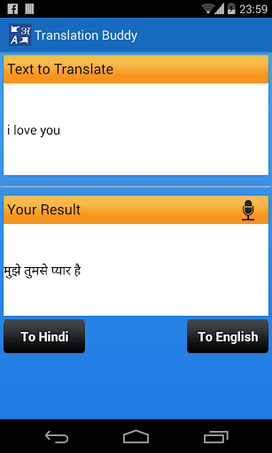 Hindi English Translator Buddy