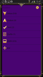 GO SMS Golden Vintage Purple(圖4)-速報App
