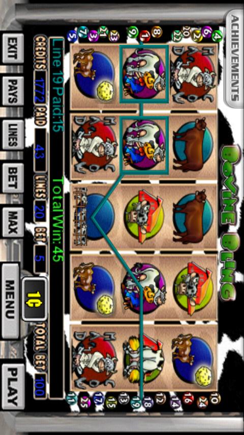 Bovine Bling Slot Machine Screen 2