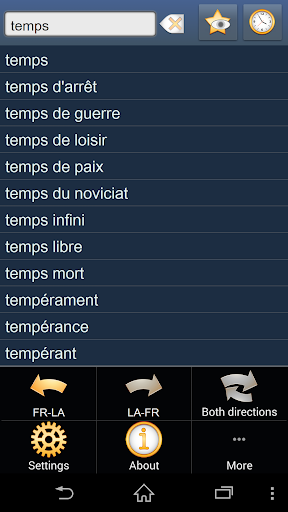French Latin dictionary