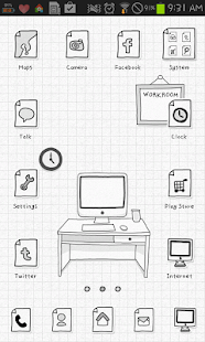 Lastest work room GO launcher theme APK