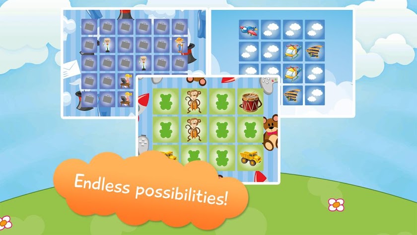 Kids Memory Game Planes - Free Screen 1