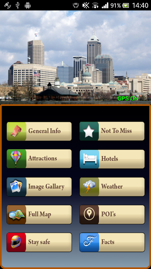 Android application Indianapolis Offline Map Guide screenshort