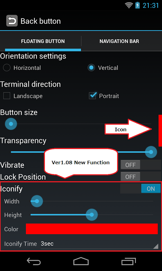    Back Button (No root)- screenshot  
