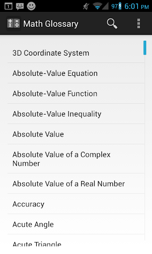 MobileMath: Glossary