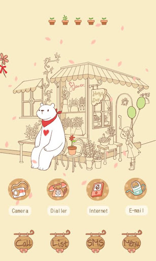 CUKI Theme Love Bear at Flower