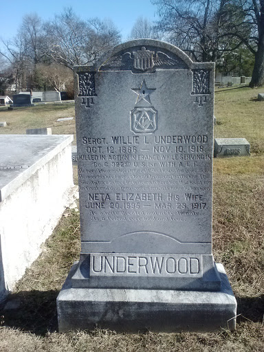 Sergt. Willie L Underwood Memorial
