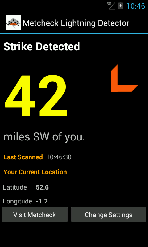 Realtime Lightning Detector Screen 3