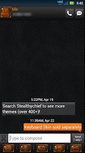 How to install GO SMS Black Orange Theme 1.1 mod apk for bluestacks