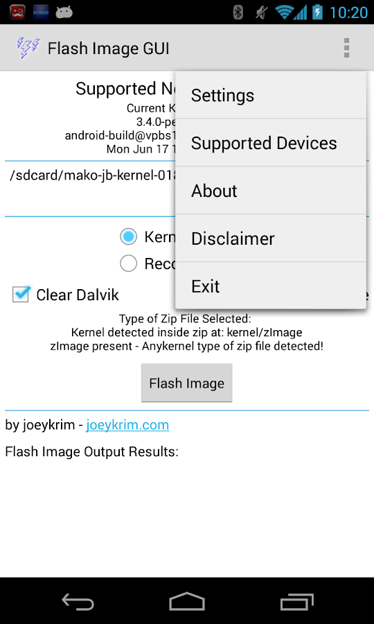 Flash Image GUI - screenshot