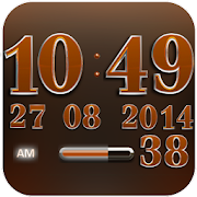 Digi Clock Widget Orange Star