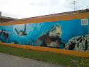 Mural tartarugas marinhas