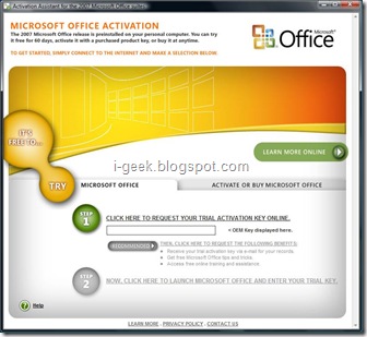 activating microsoft office 2007