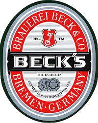 Becks Beer World Famous Crest Small Metal Sign 200mm x 150mm na 