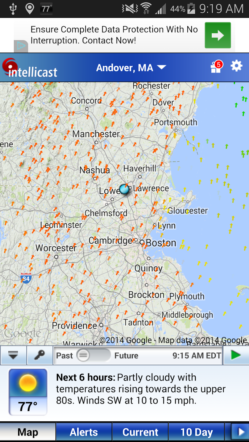 Intellicast Weather Screen 2