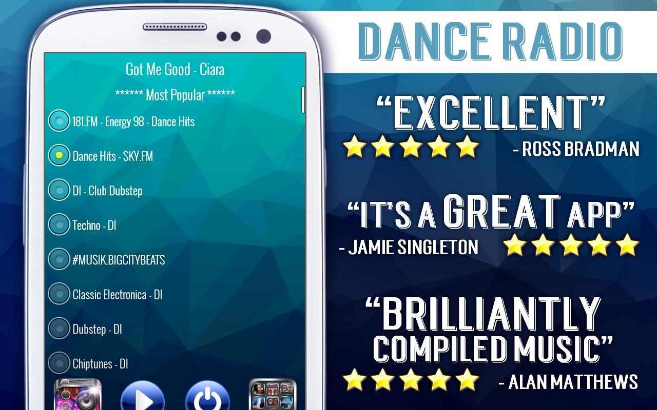 Android application Dance Radio Favorites screenshort