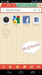 Candy Boat Browser Theme