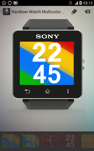 【免費個人化App】Rainbow Watch for SmartWatch 2-APP點子