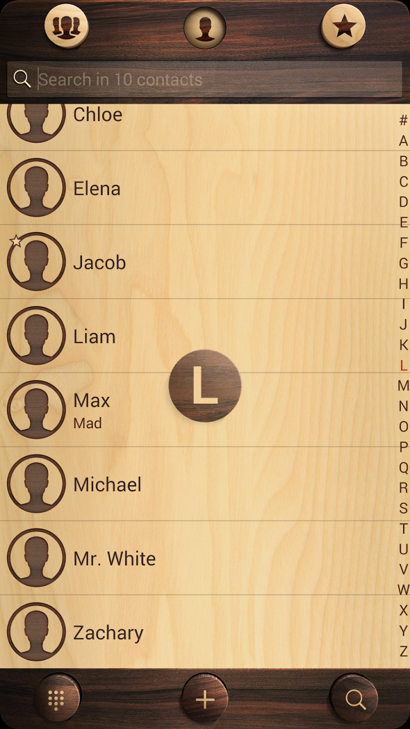 Theme for ExDialer Wooden Screen 3