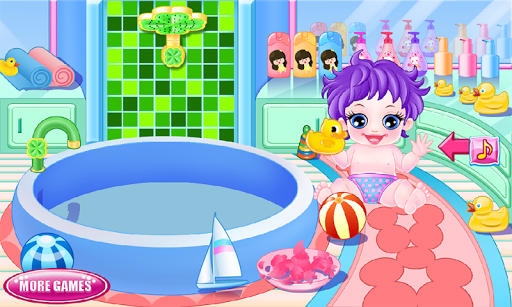 Baby bath girls games