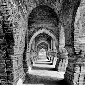 Ancient perspective. by Arijit Das - Black & White Buildings & Architecture