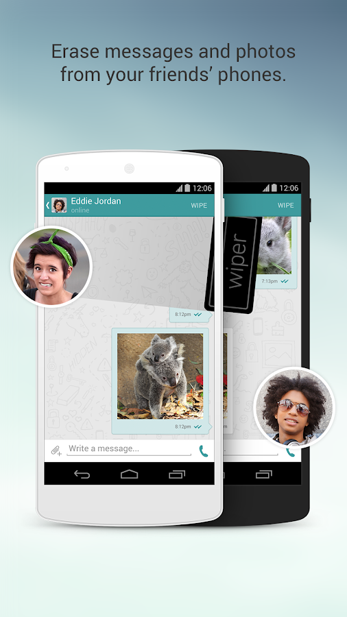 Wiper: Private Texts and Calls - screenshot
