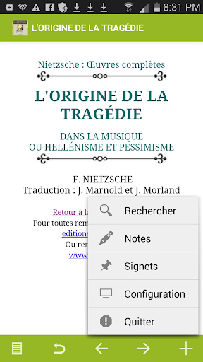 【免費書籍App】Nietzsche : Oeuvres-APP點子