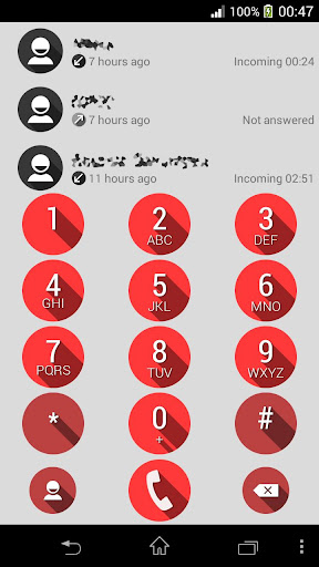 exDialer Iris Red theme