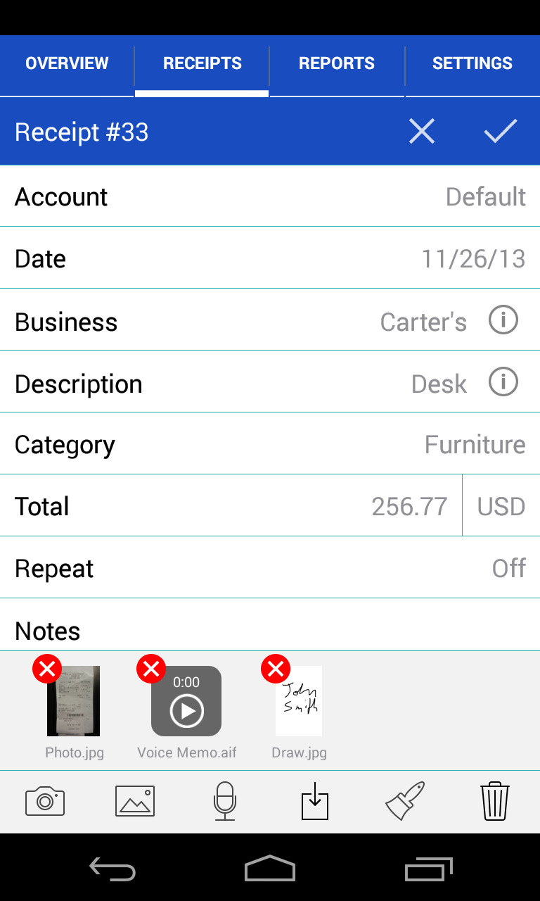 Receipts Pro - Expense Tracker Screen 3