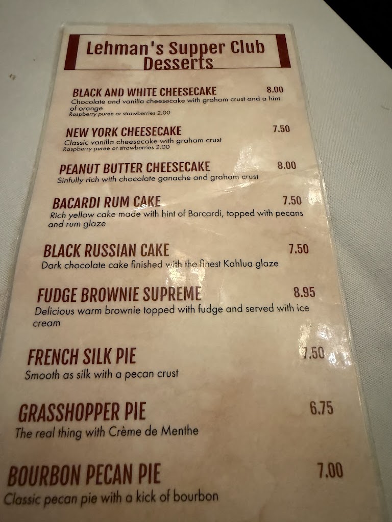  Lehman's Supper Club
