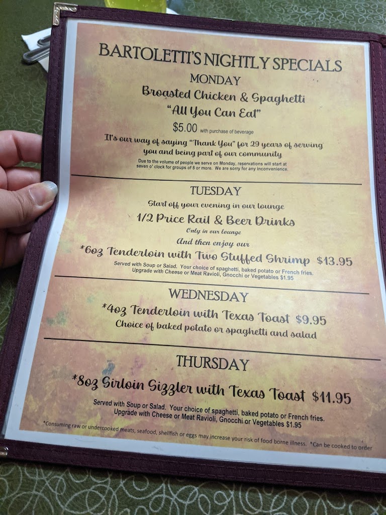  Bartolettis Restaurant