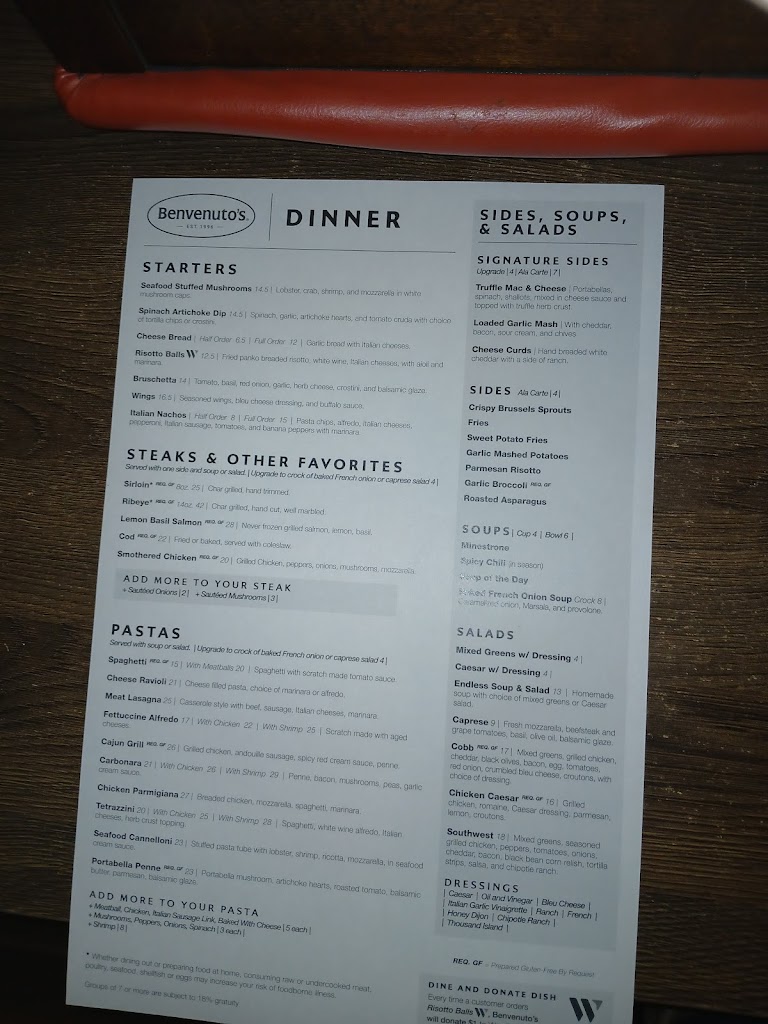  Benvenuto's Italian Grill