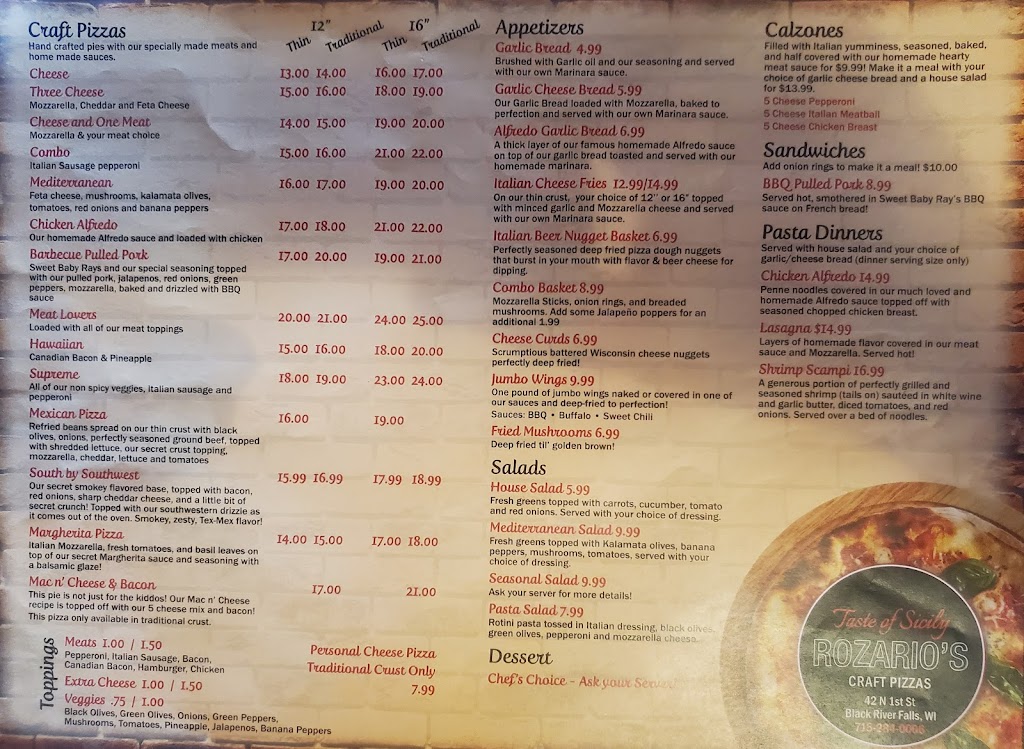  Rozario's Craft Pizzas