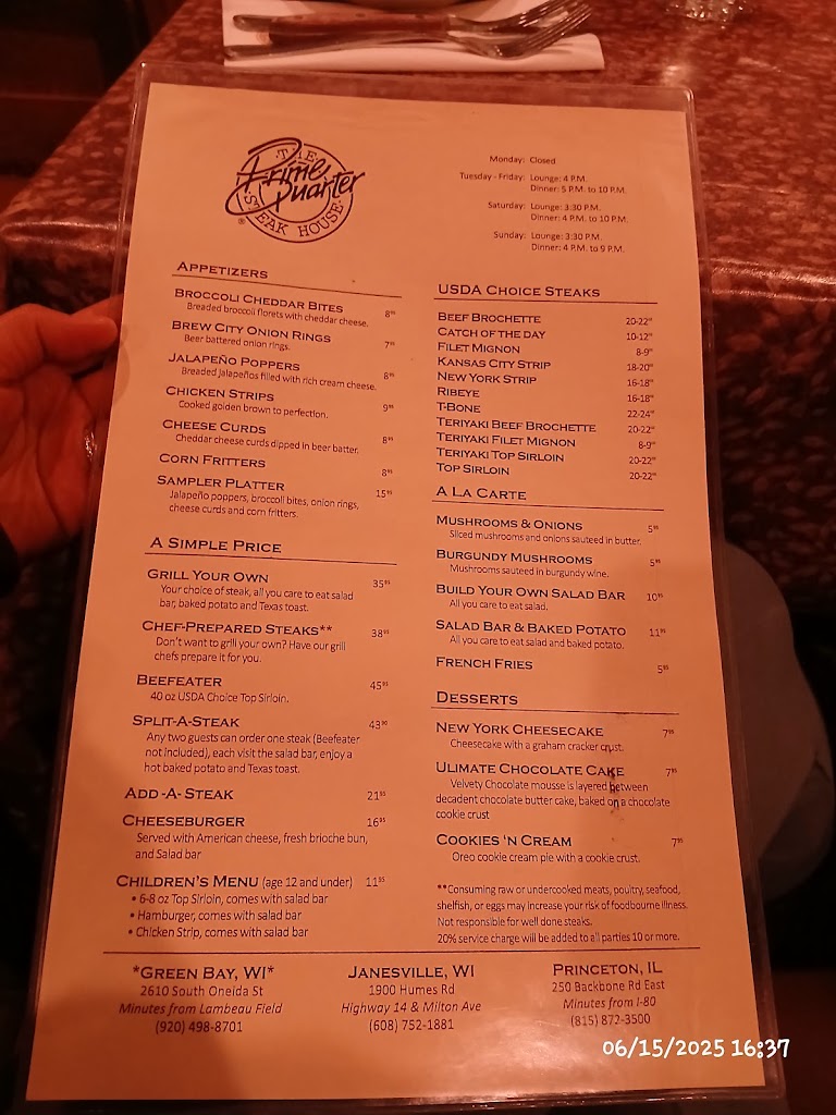 Prime Quarter Steak House