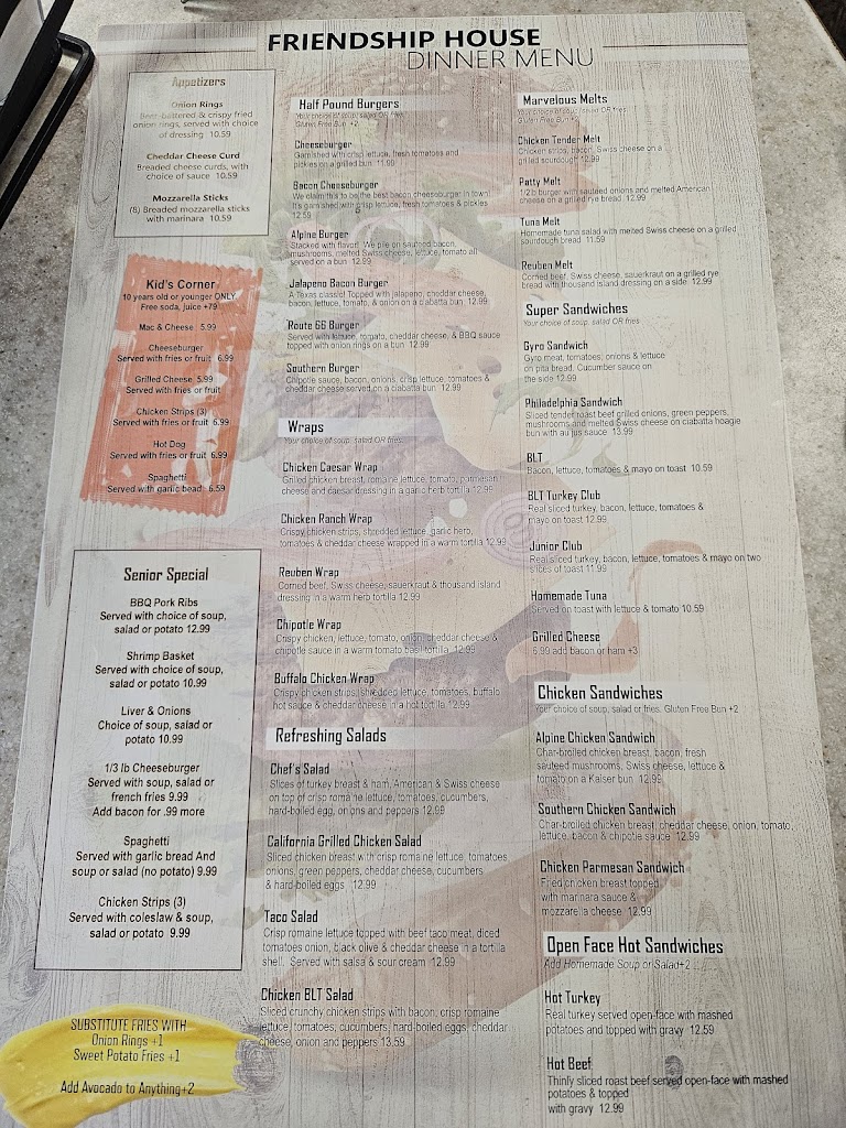  Friendship House Family Restaurant