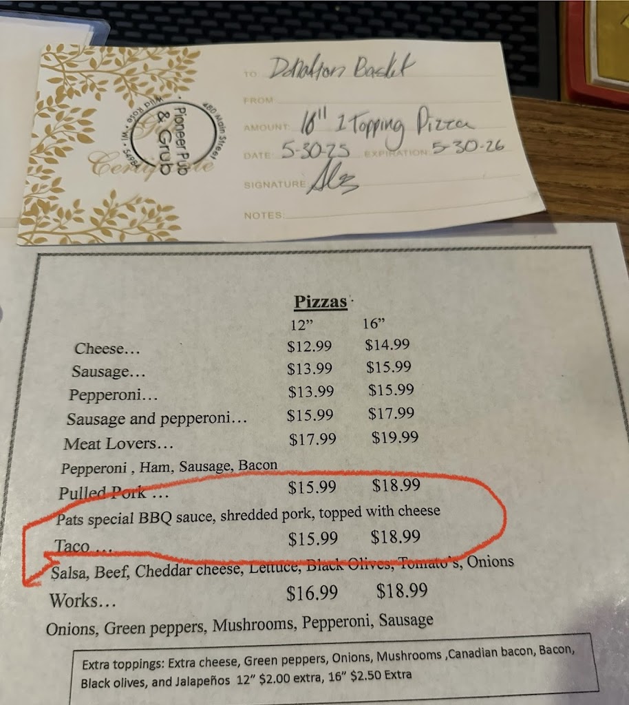  Pioneer Pub and Grub