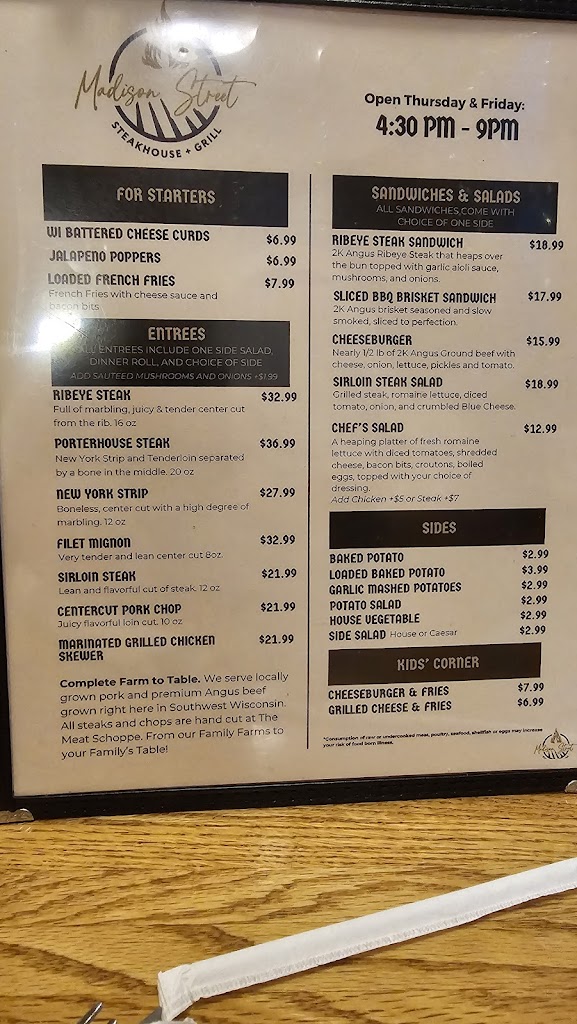  Madison Street steakhouse and grill