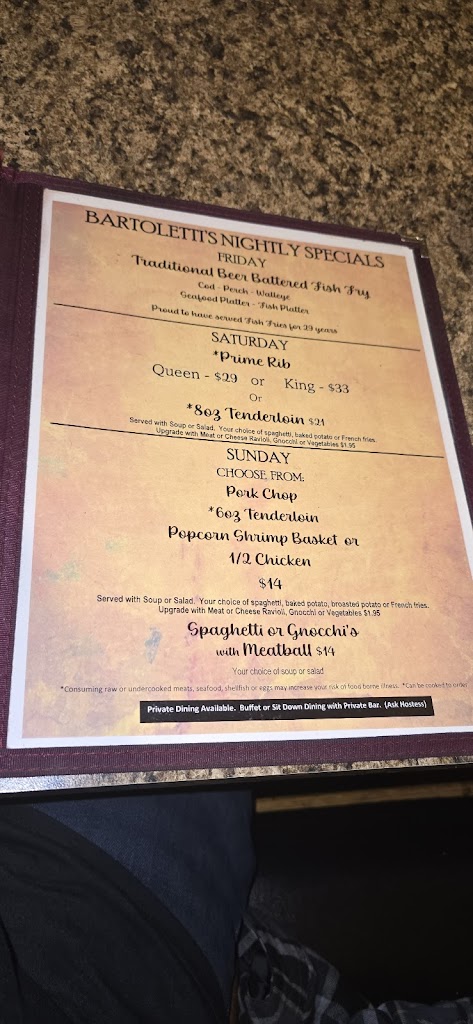  Bartolettis Restaurant