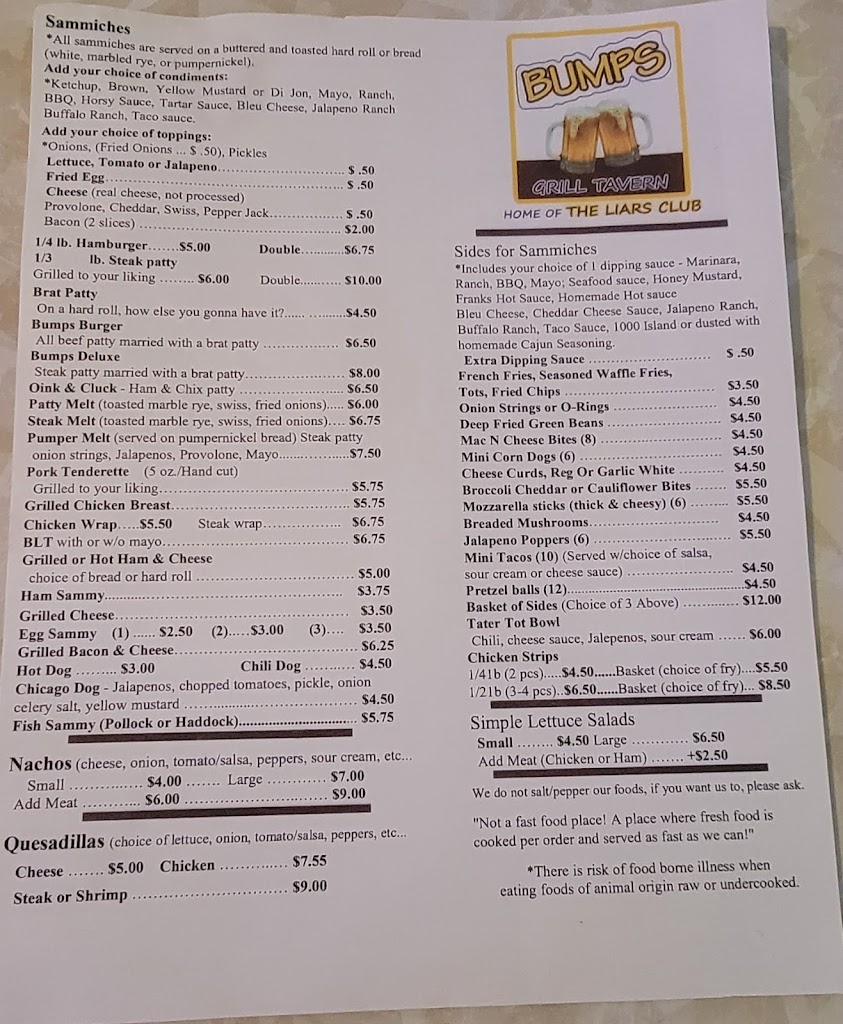  BUMP'S GRILL TAVERN, HOME OF THE LIARS CLUB